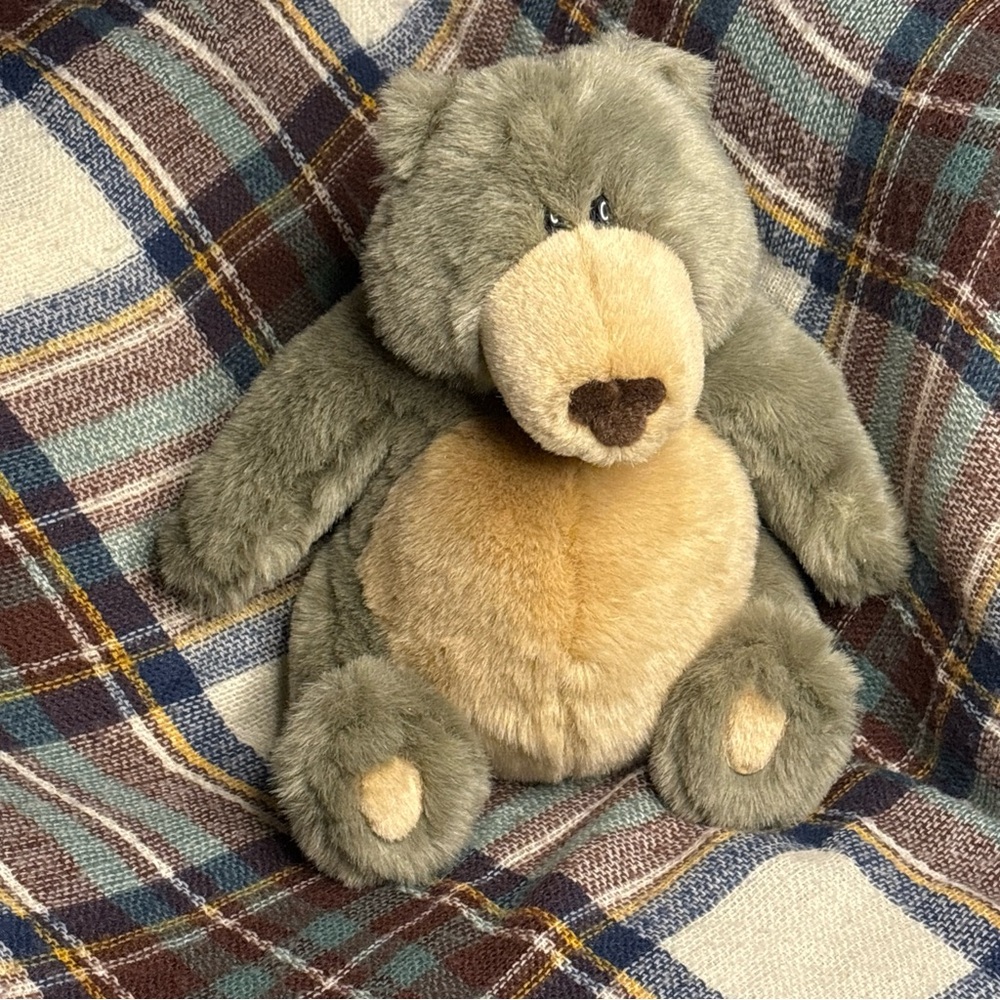 Gund Gray and Cream Plush Bear